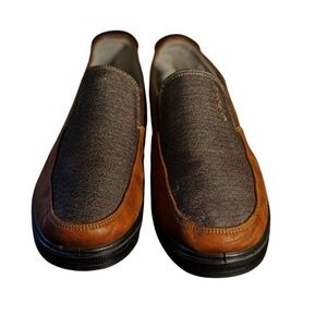 Men's Brown and Black Slip-On Casual Shoes